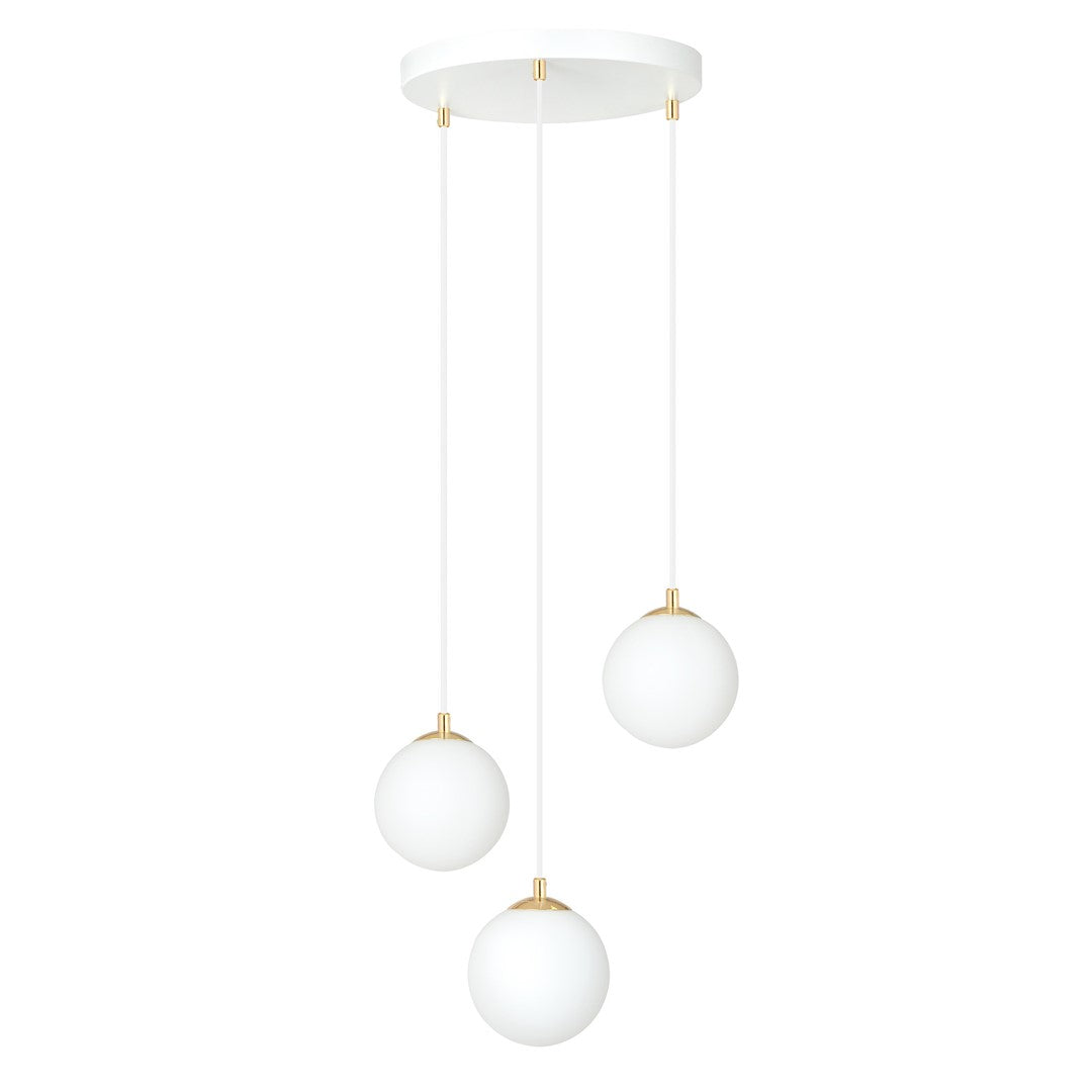 Royal 3 pendant light white