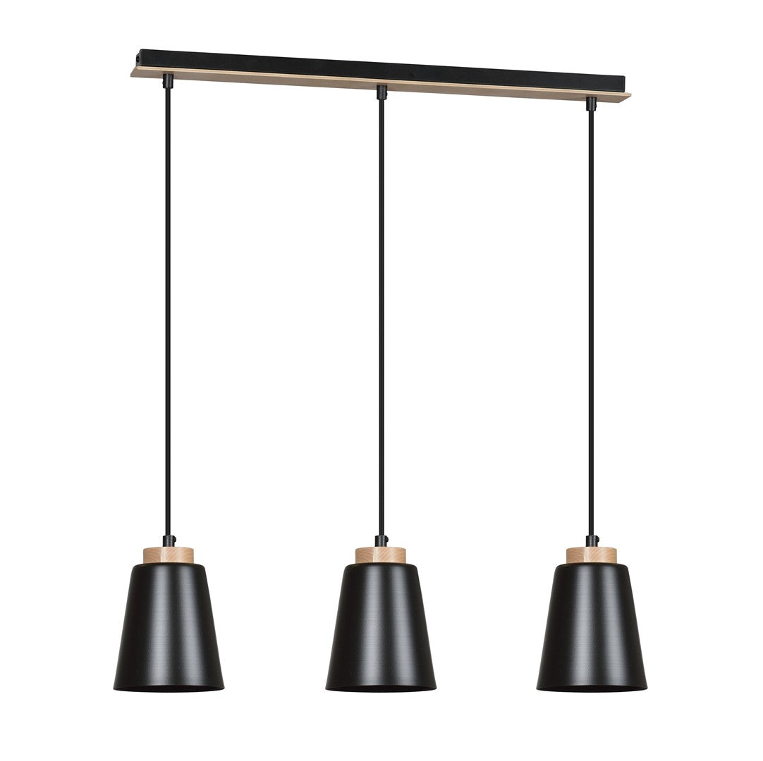 Bolero 3 pendant light black