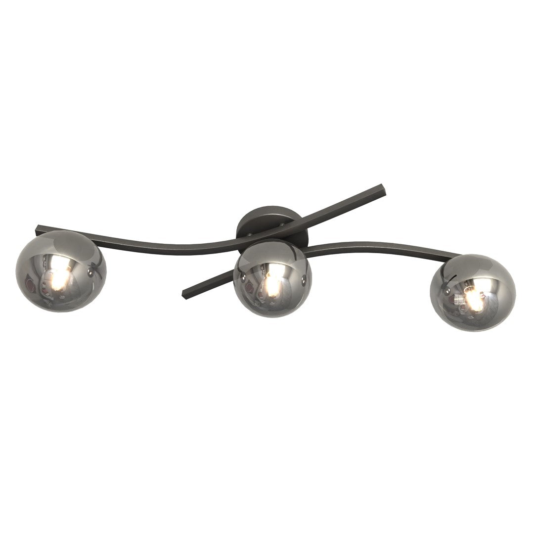 Opus 3 ceiling lamp black/graphite