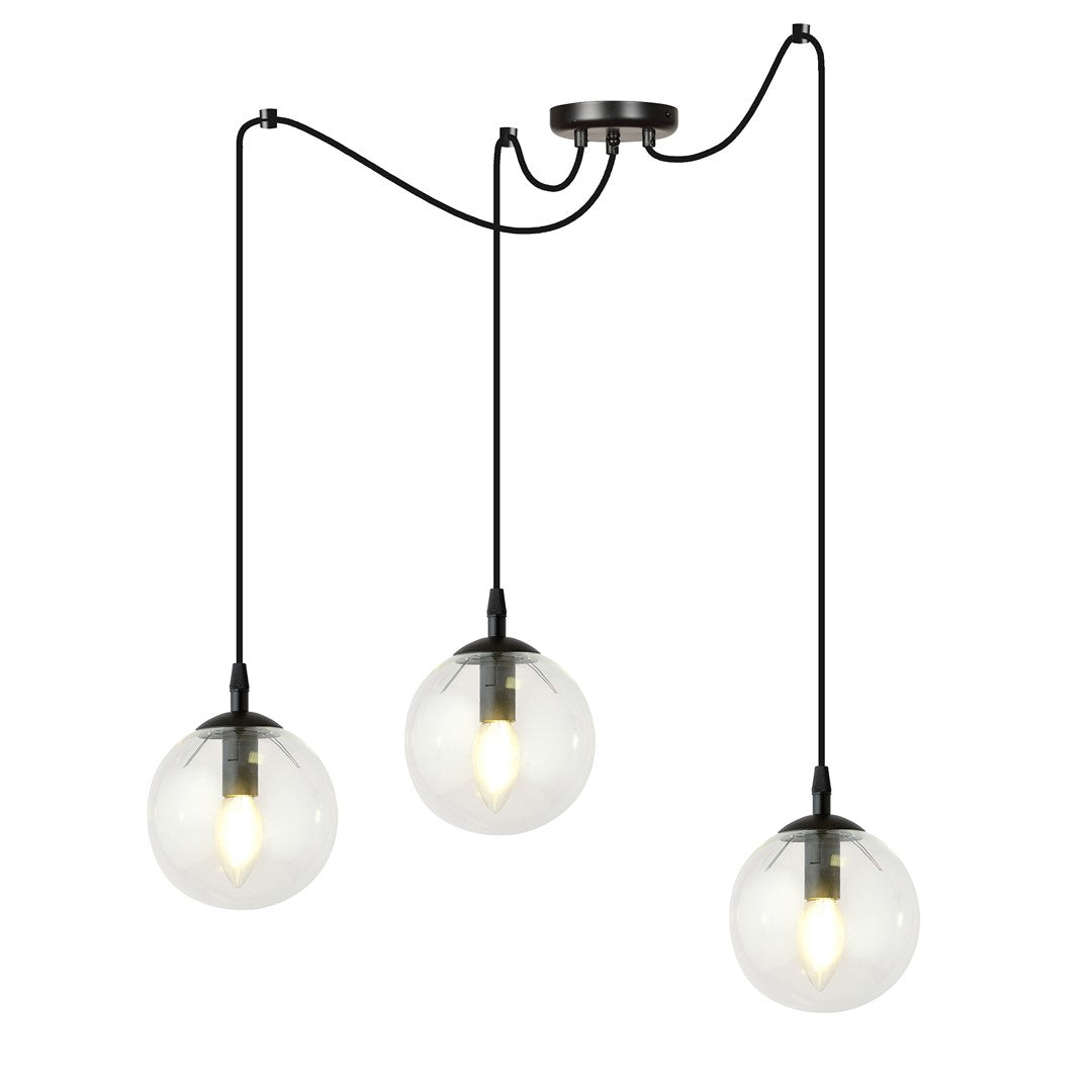 Gigi 3 pendant light clear