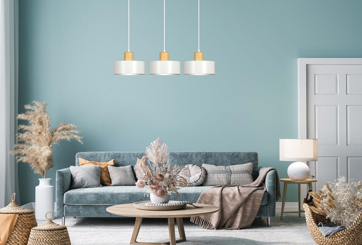 Torin 3 pendant light white