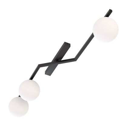 Naton 3 ceiling lamp black/opal