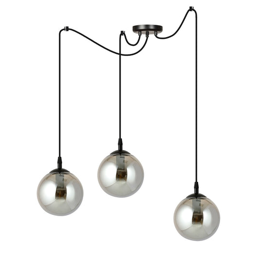 Gigi 3 pendant light graphite