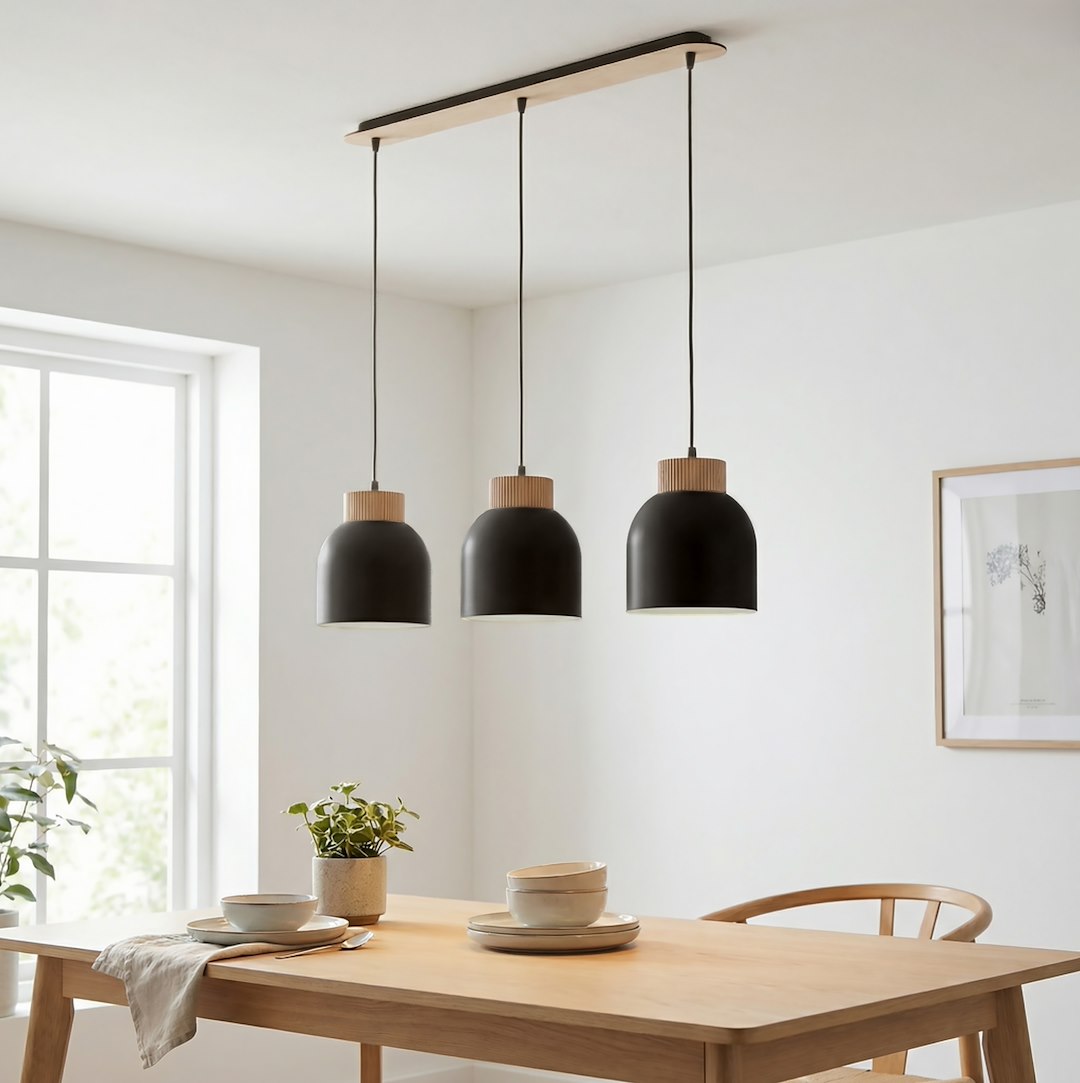 Vigo 3 pendant light black
