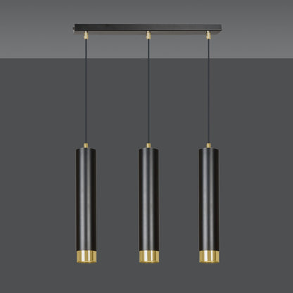 Kibo 3 pendant light blue/gold