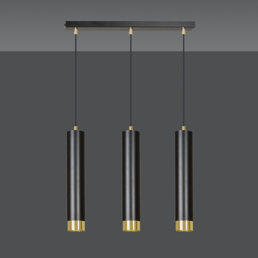 Kibo 3 pendant light blue/gold