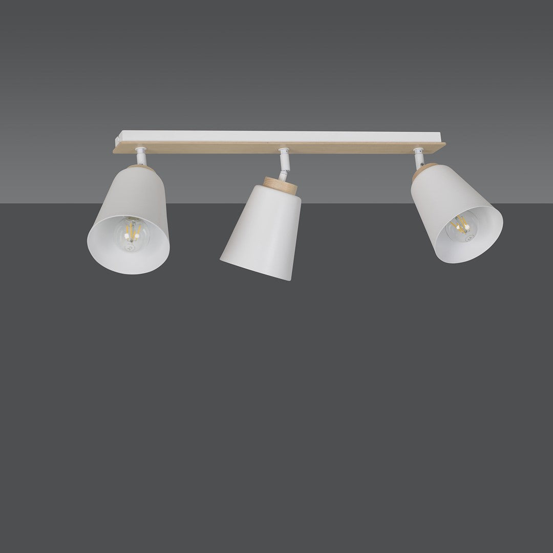 Atlas 3 ceiling spotlight white