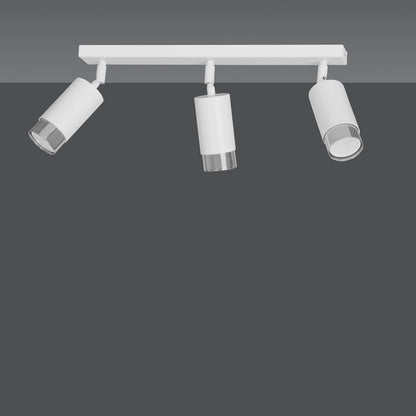 Hiro 3 ceiling spotlight white/chrome
