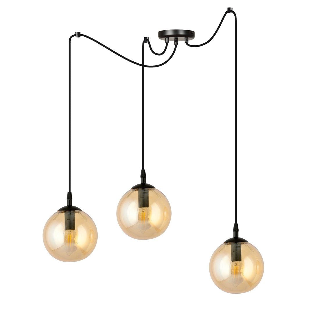Gigi 3 pendant light amber