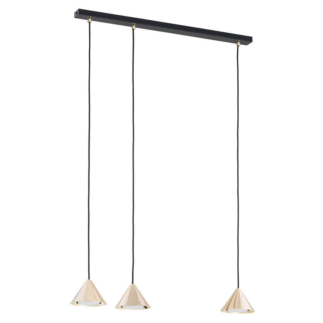 Elit 3 pendant light black/gold