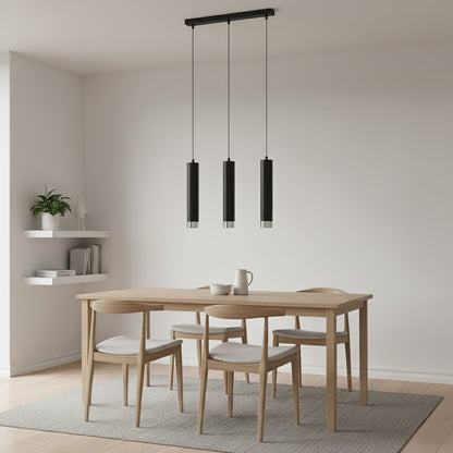 Kibo 3 pendant light black/chrome
