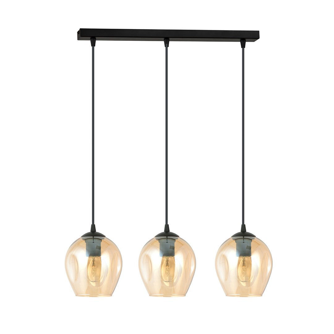 Istar 3 pendant light black/amber