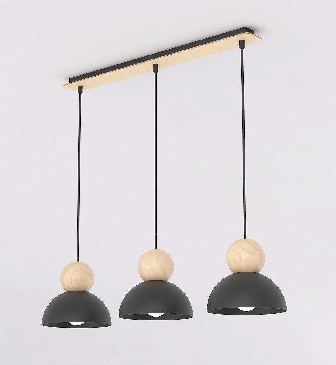 Kaki 3 ceiling lamp black