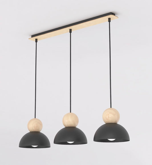 Kaki 3 ceiling lamp black