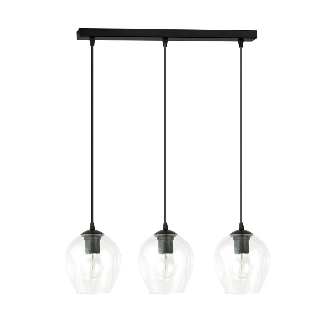 Istar 3 pendant light black/clear