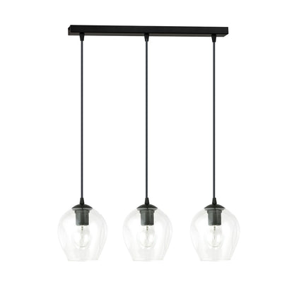 Istar 3 pendant light black/clear