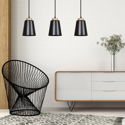 Bolero 3 pendant light black