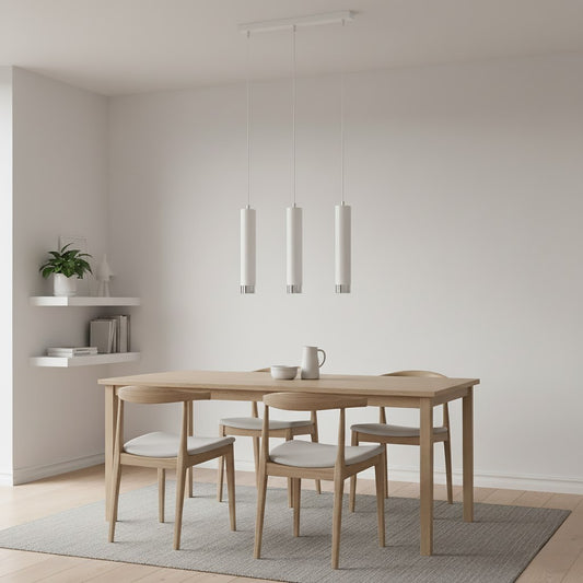Kibo 3 pendant light white/chrome