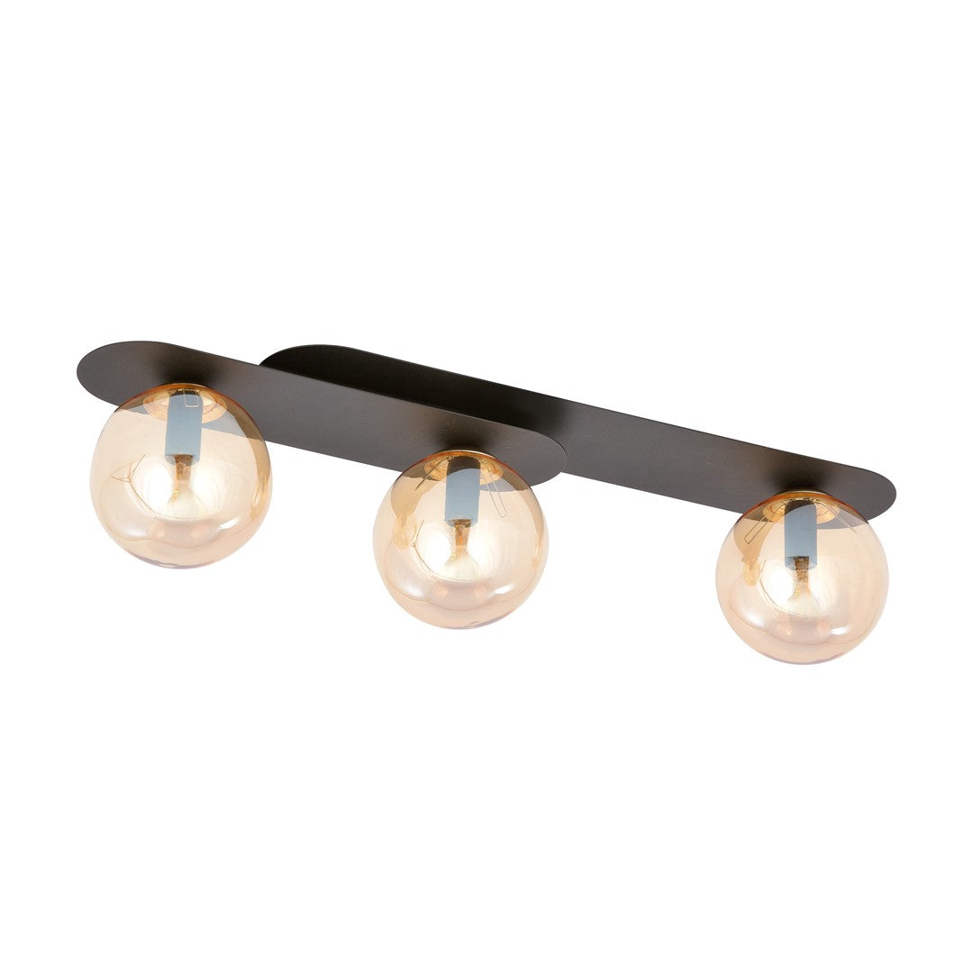 Plaza 3 ceiling lamp black/amber