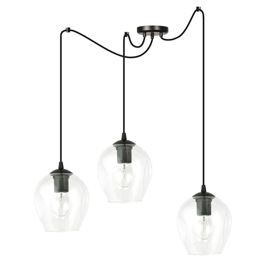 Level 3 pendant light black/clear