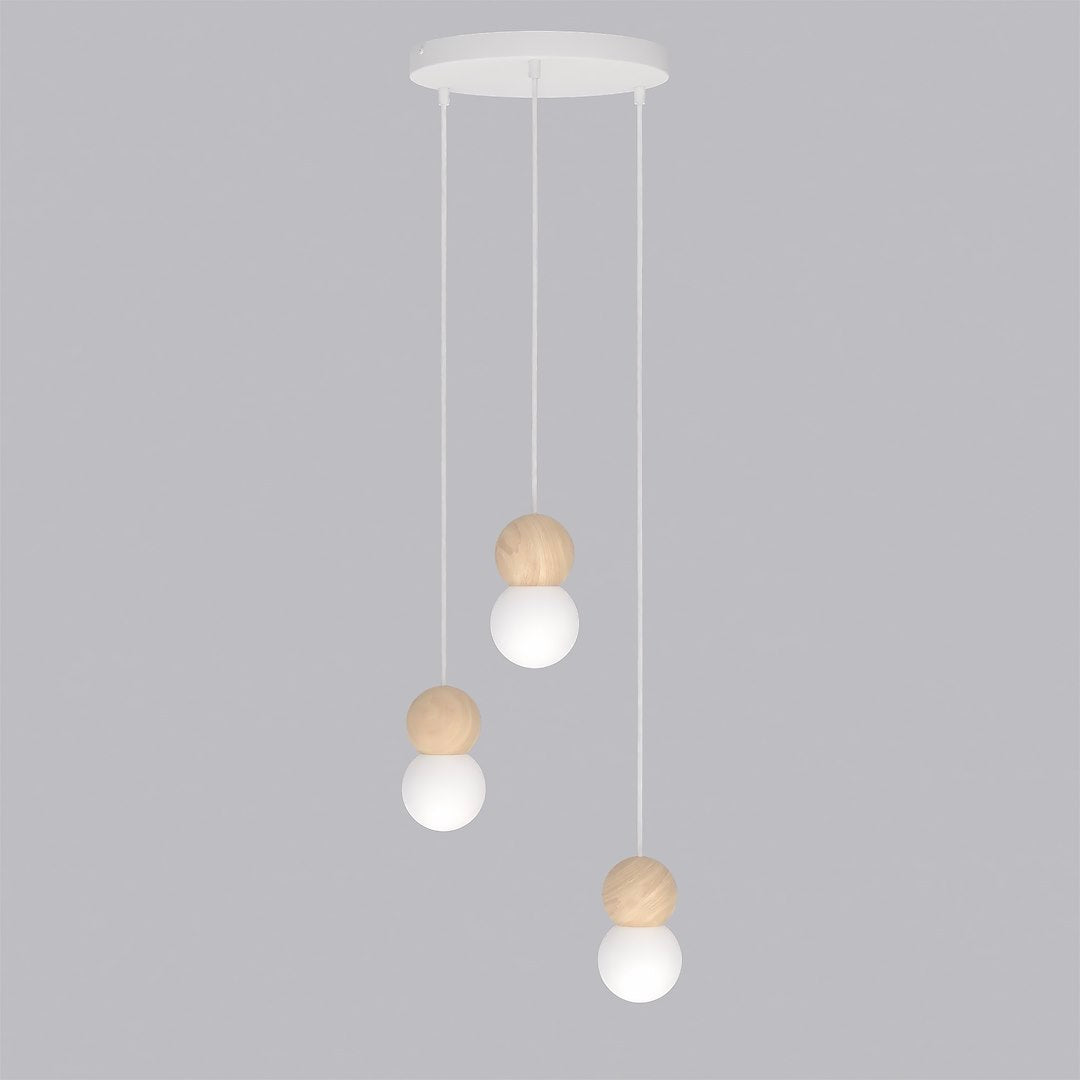 Loop 3 pendant light white