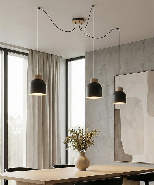 KRU 3 pendant lamp black