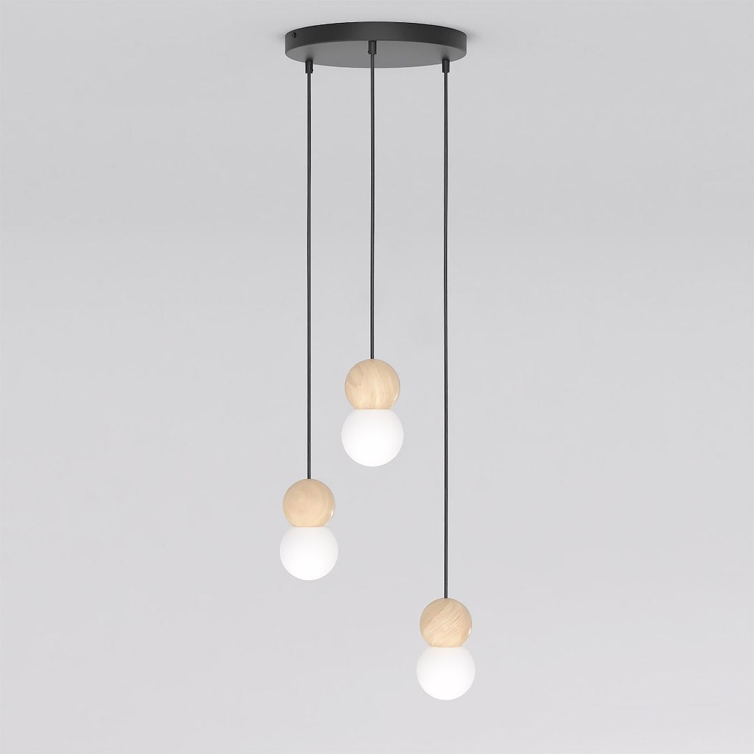 Loop 3 pendant light black