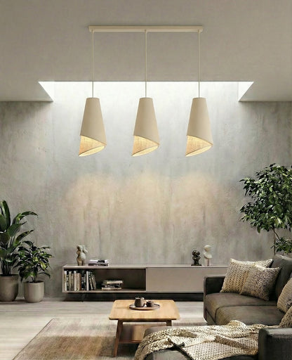 Moda 3 pendant lamp black/rattan