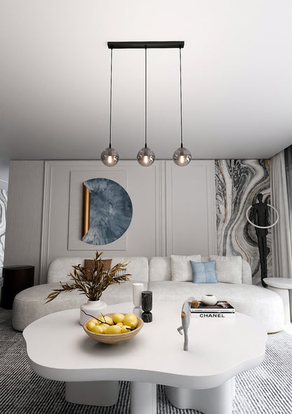 Cosmo 3 pendant light black/graphite