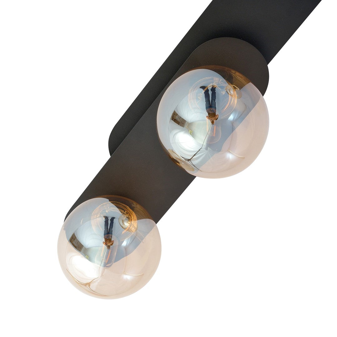 Plaza 3 ceiling lamp black/amber