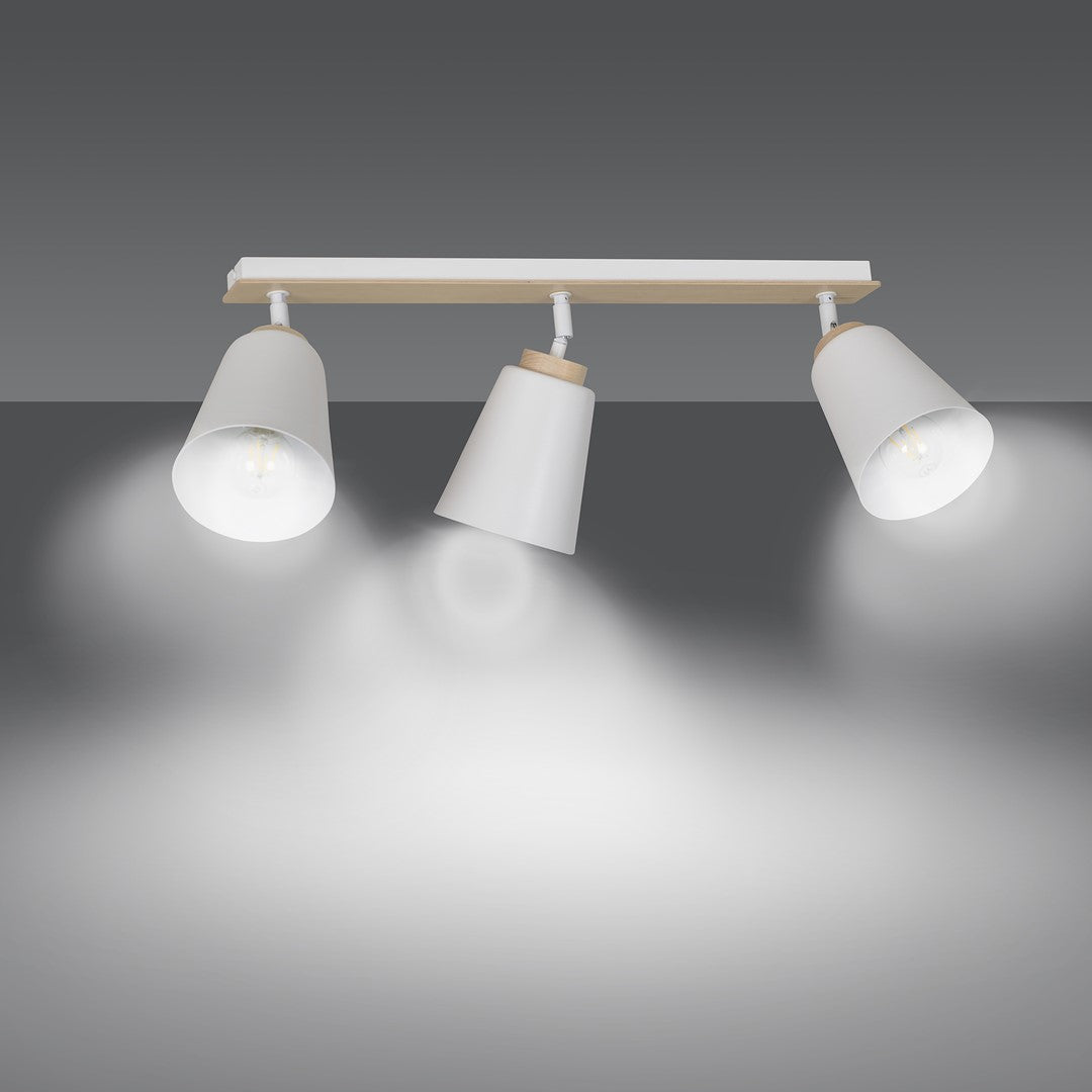 Atlas 3 ceiling spotlight white