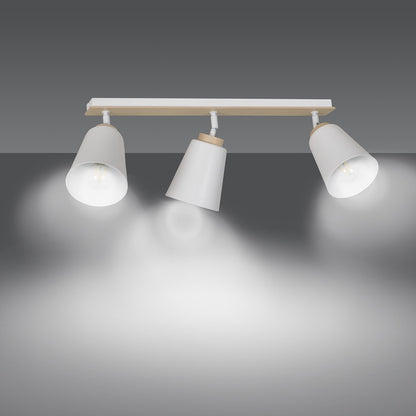 Atlas 3 ceiling spotlight white