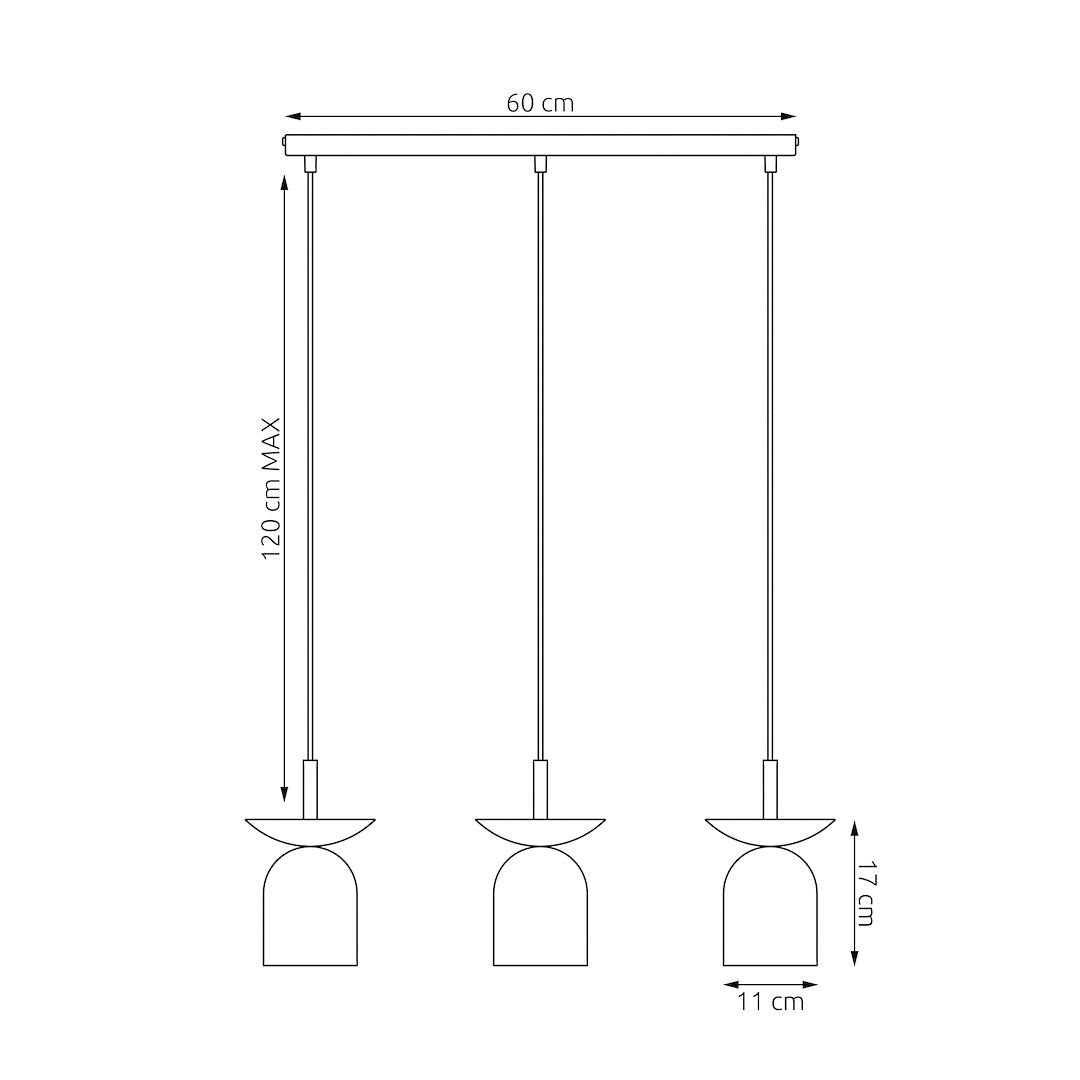 Ego 3 pendant light black/mocha
