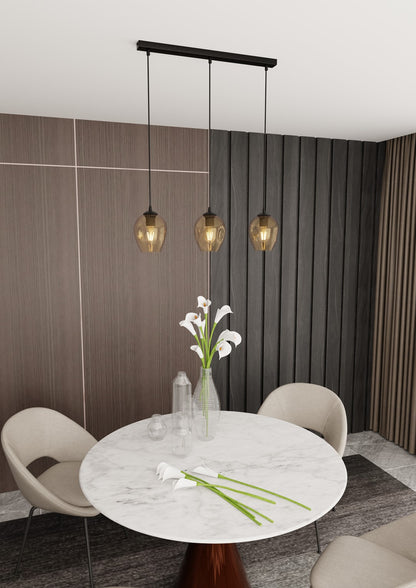 Istar 3 pendant light black/amber