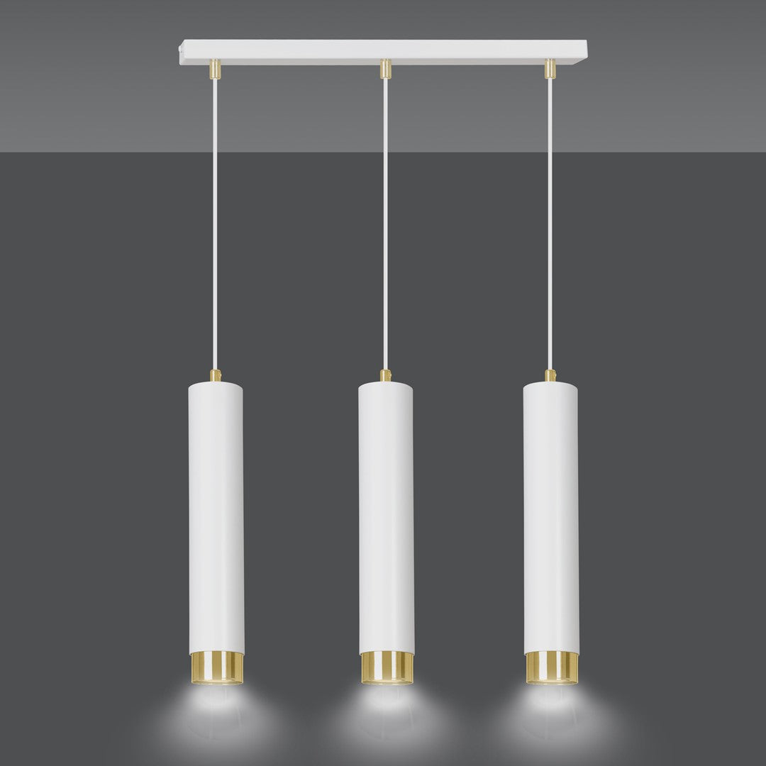 Kibo 3 pendant light white/gold