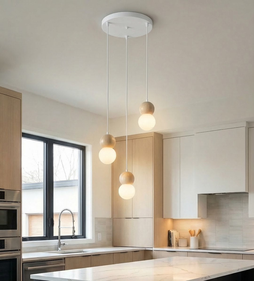 Loop 3 pendant light white