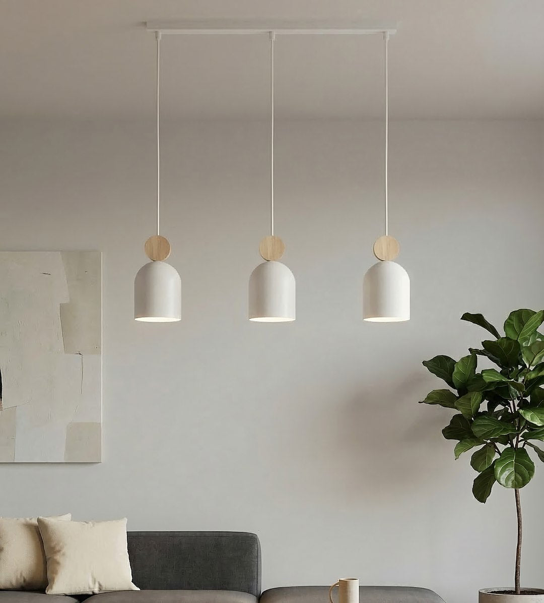 Mesi 3 pendant light white