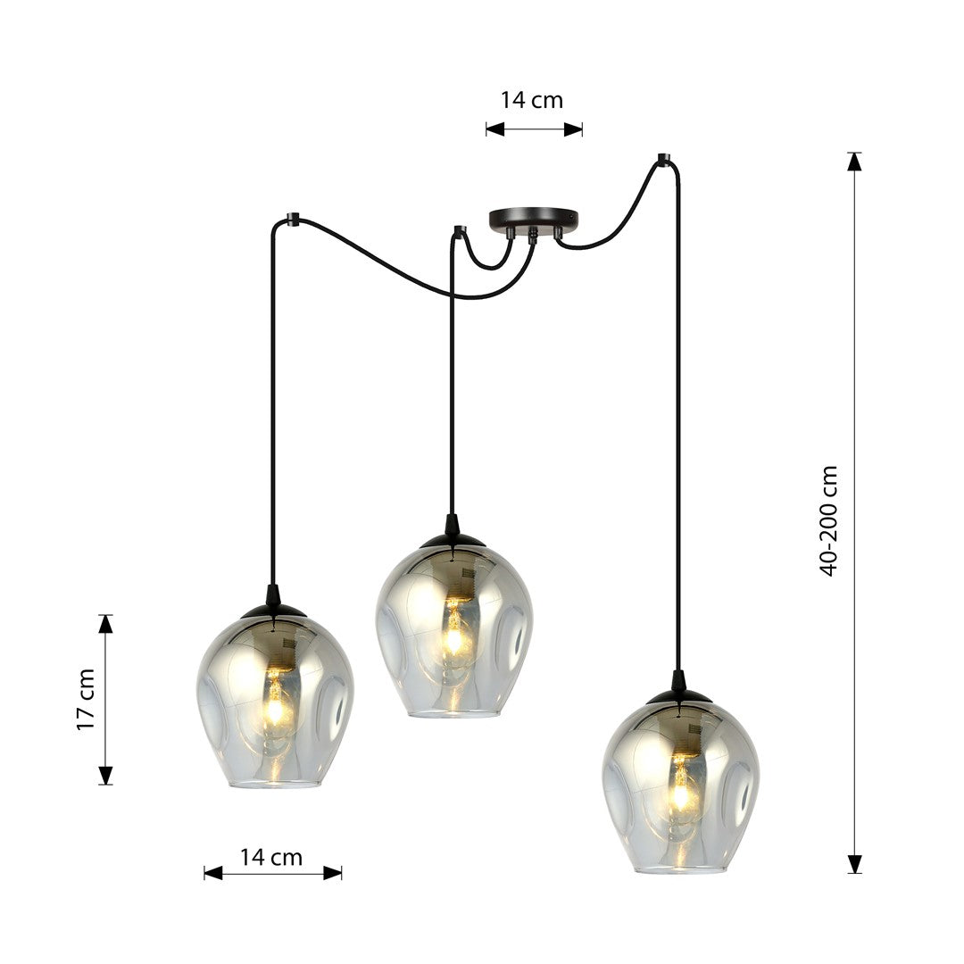 Level 3 pendant light black/graphite