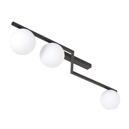 Naton 3 ceiling lamp black/opal