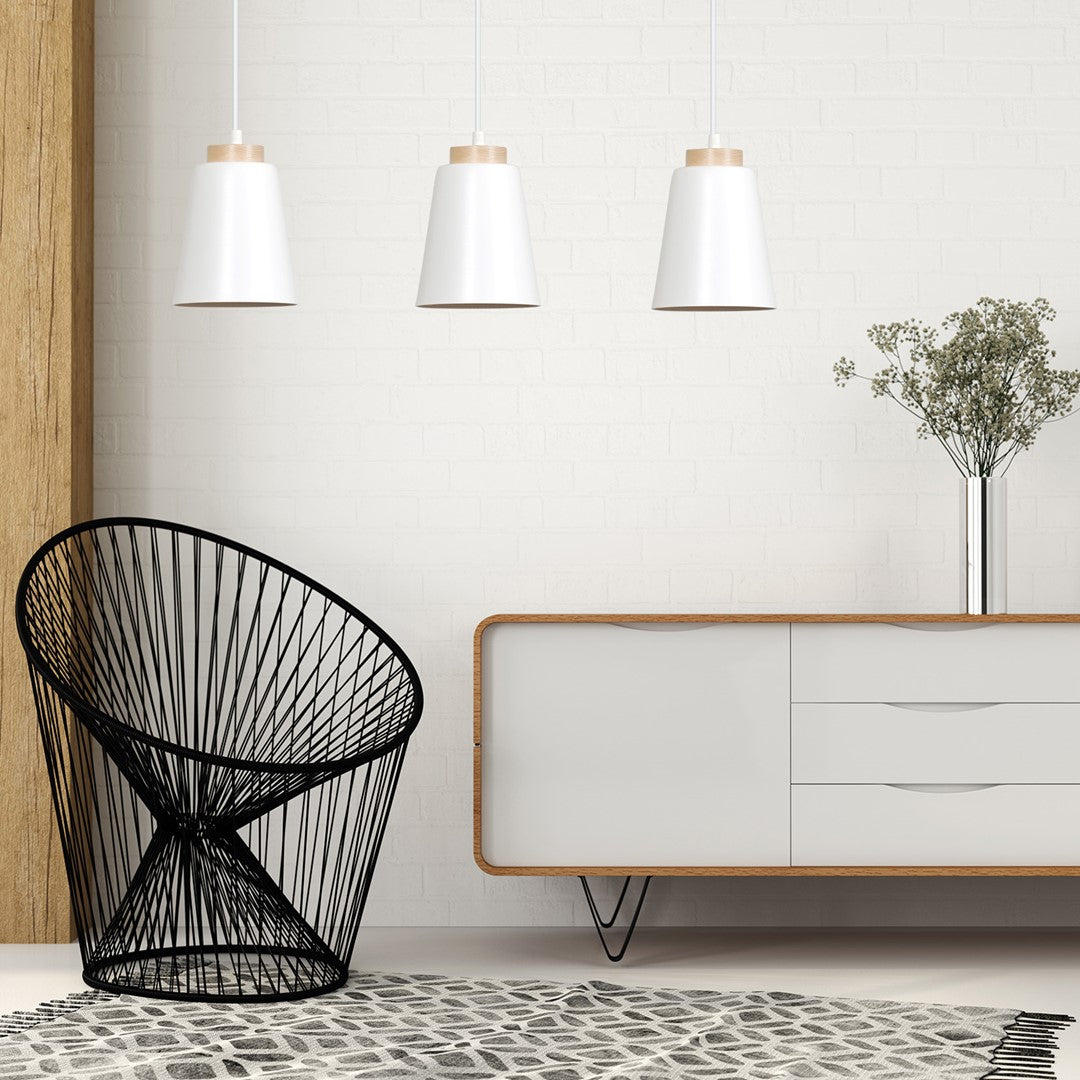 Bolero 3 pendant lamp white