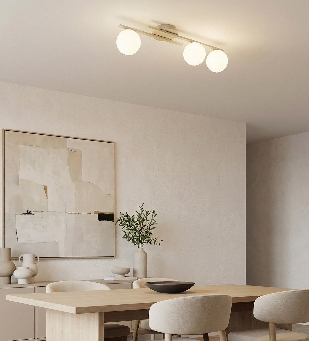 Kairo 3 ceiling lamp mocha/opal