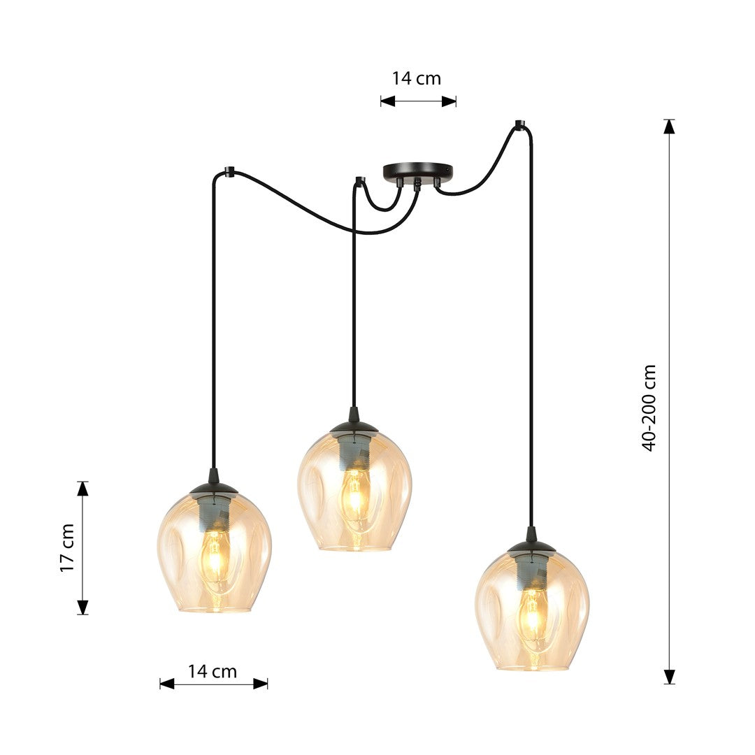 Level 3 pendant light amber