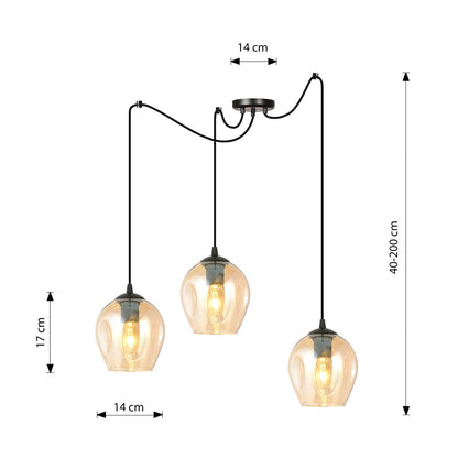Level 3 pendant light amber