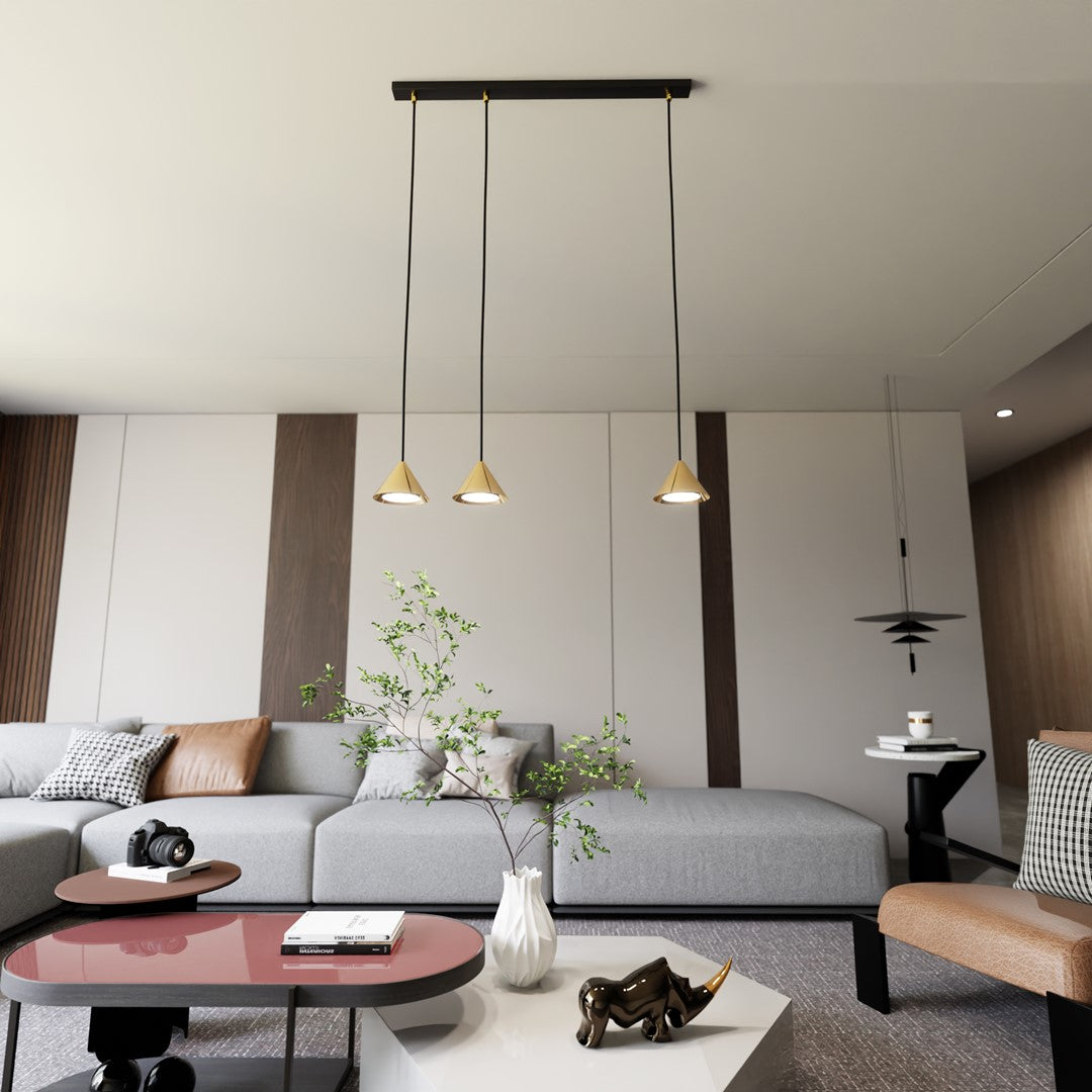 Elit 3 pendant light black/gold