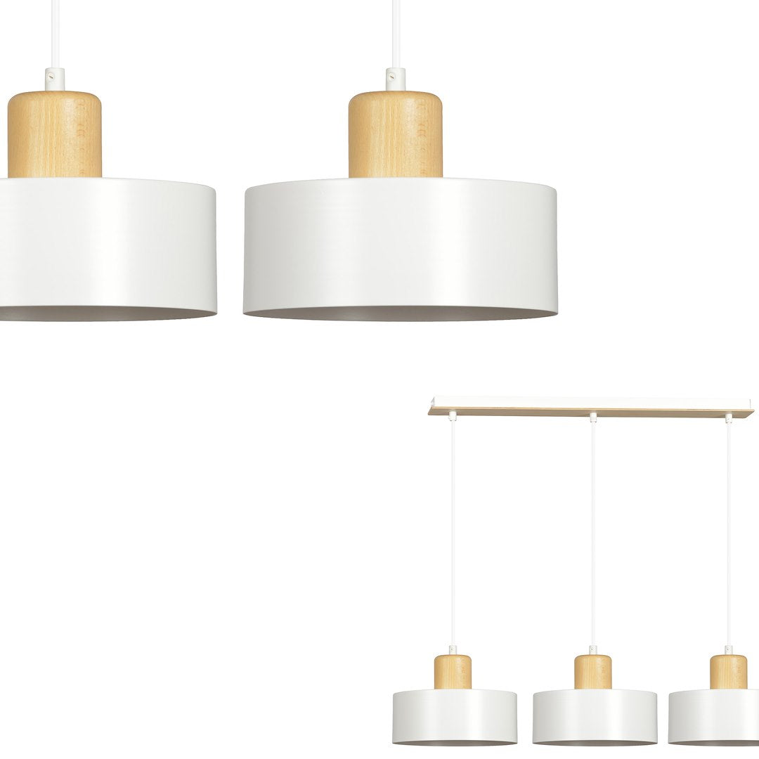 Torin 3 pendant light white