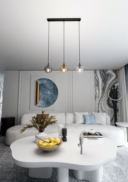 Cosmo 3 pendant light blue/mixed