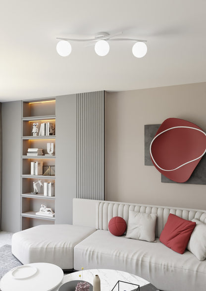 Opus 3 ceiling lamp white/opal