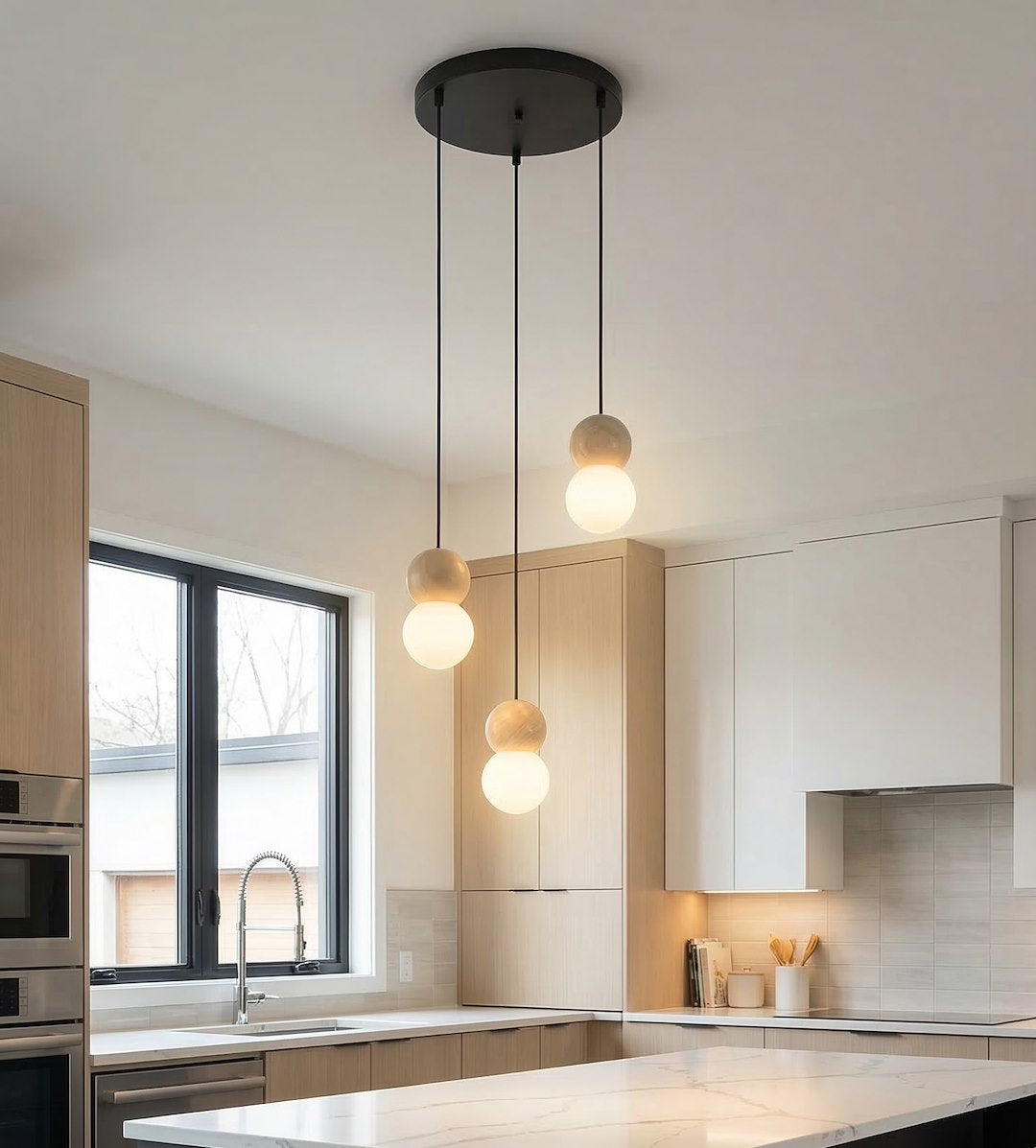 Loop 3 pendant light black