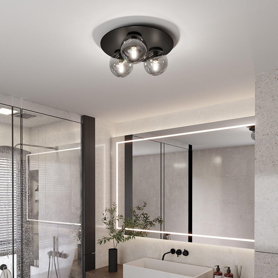 Solar 3 ceiling lamp black/graphite