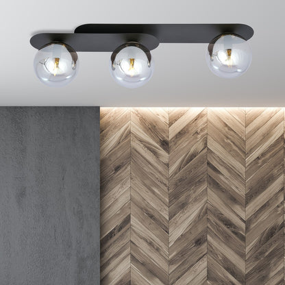 Plaza 3 ceiling lamp black/graphite